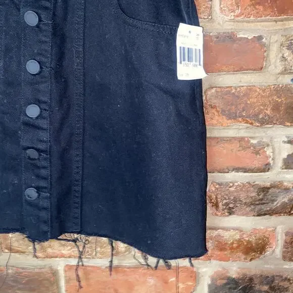 NWT BLANKNYC Black Wash Denim Night Stroll Jean Mini Skirt Women's Size 28 - Picture 5 of 10